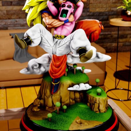 Goku vs buu 3d printing stl files