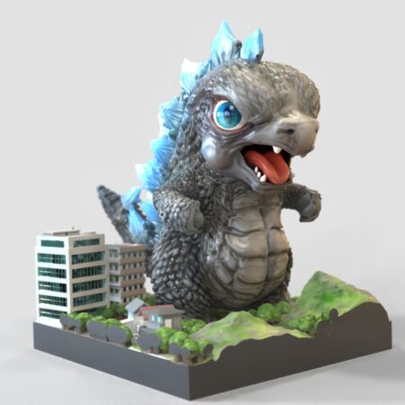 Mothra & Godzilla chibi 3D Printing stl files