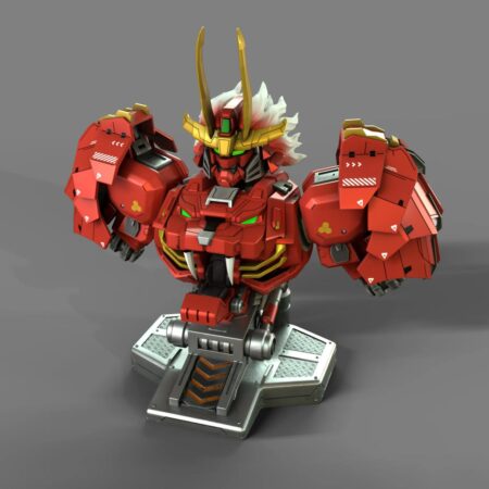 Shingen takeda Gundam bust 3d printing stl files