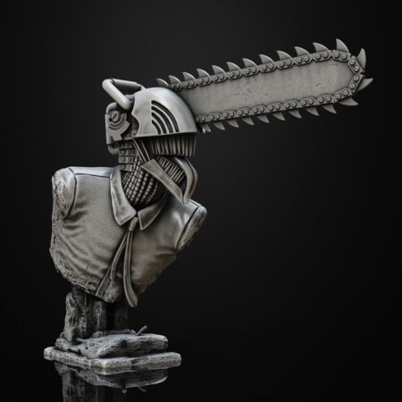Chainsaw man bust 3d print stl files