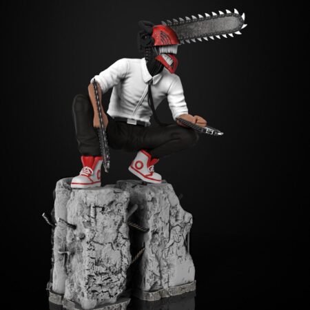 Chainsaw man figure 3d print stl files