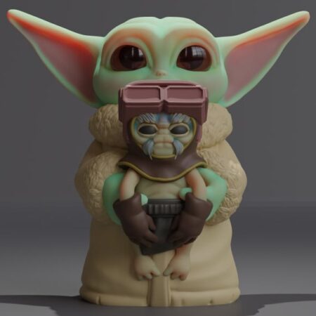 Grogu and Anzellan 3d printing stl files
