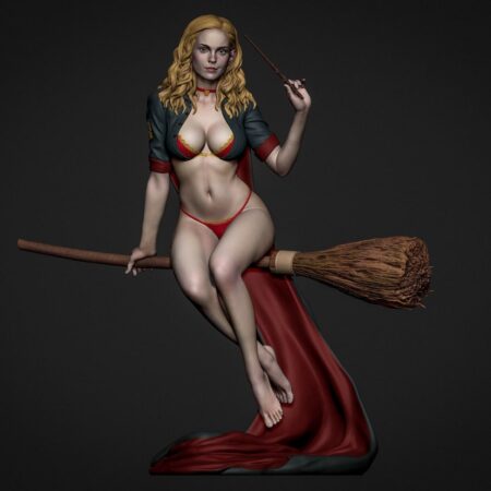 Hermione on broom 3d printing stl files