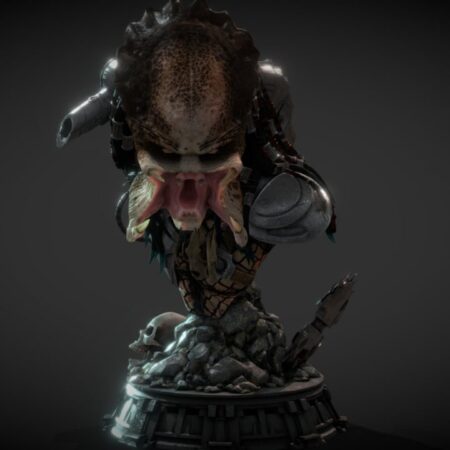 Predator bust 3d printable stl files