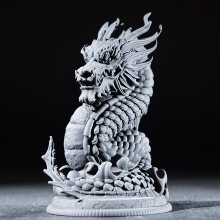Chinese dragon bust 3d print stl files