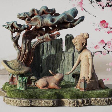 Chinese new year diorama 3d print stl