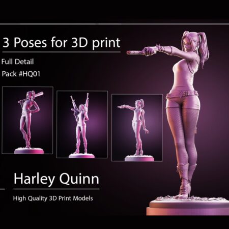 Harley quinn triple pose 3d print stl files
