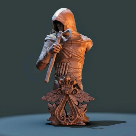 Assassins creed bust stl files for 3d printing