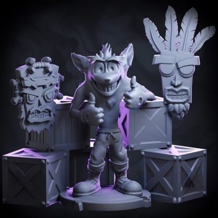 Crash Bandicoot 3d print stl files