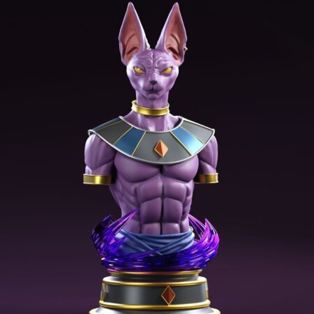 Beerus bust 3d print stl files