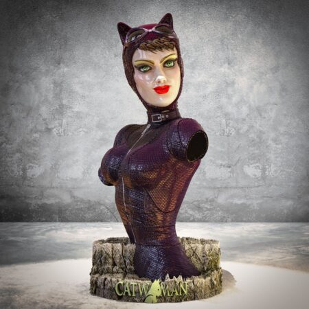 Cat-woman bust 3d print stl files