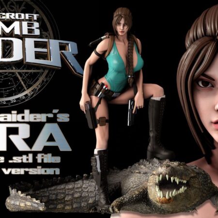 Lara croft + NSFW Version 3d printing stl files