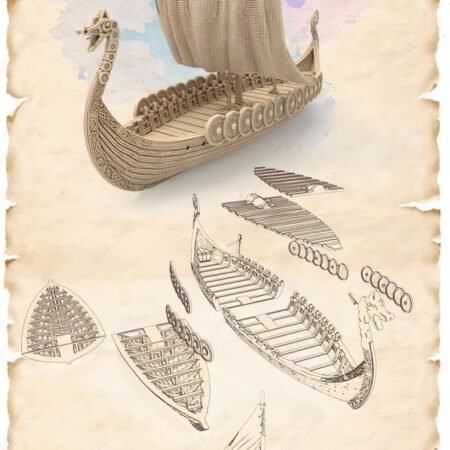 Viking longship 3d printing stl files