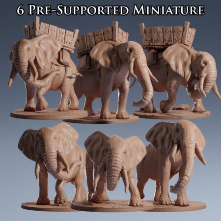 Wild war elephants 3d print stl files