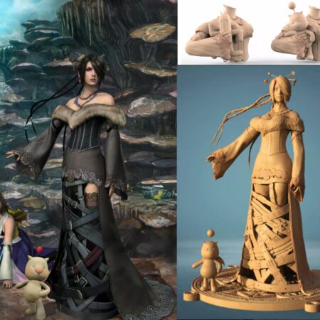 Lulu final fantasy 3d print stl