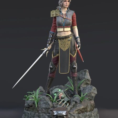 Ciri the witcher 3d printing stl files