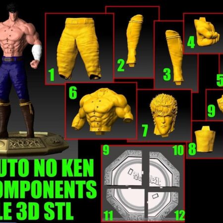 Kenshiro fist of north star 3d print stl files