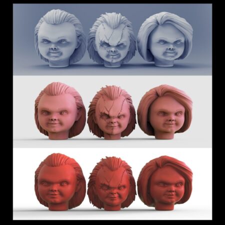 Chucky heads 3d printing stl files