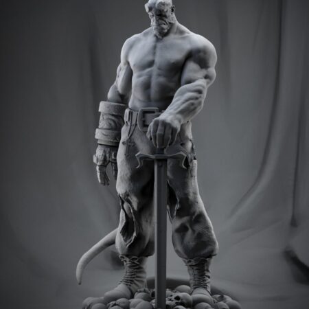 Hellboy statue 3d print stl files