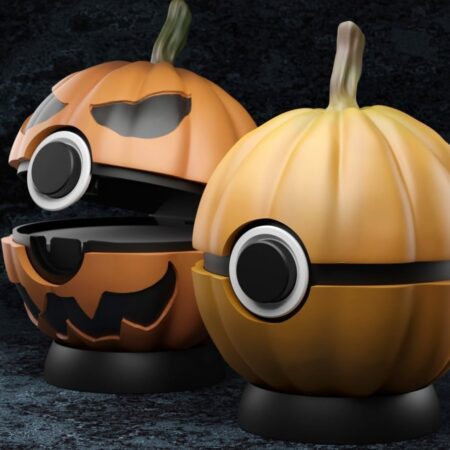 Pumpkin pokeball 3d printing stl files