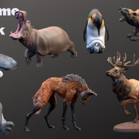 Arctic Winter animals pack 3d print stl files