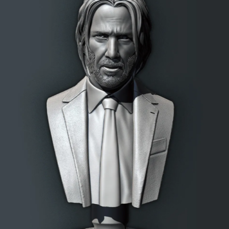 John wick bust 3d printing stl files