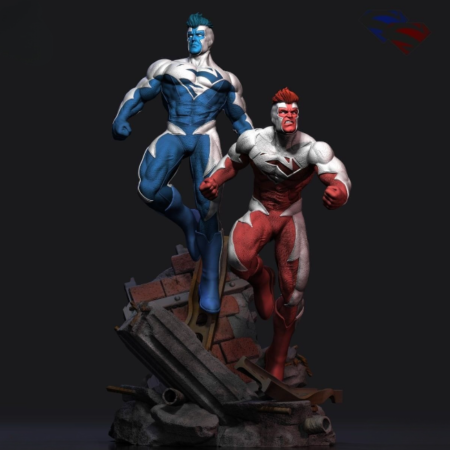 Superman red & superman blue 3d printing stl files
