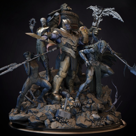 Thanos black order diorama 3d printing stl files