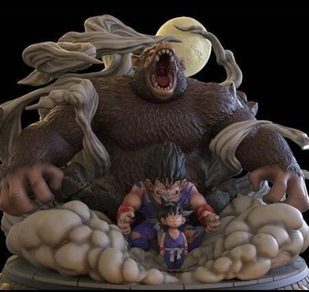 Goku Transformation diorama stl files for 3d printing models