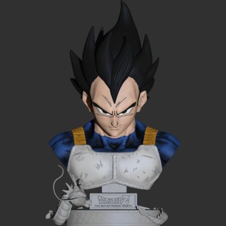 Vegeta Bust stl files for 3d printing models