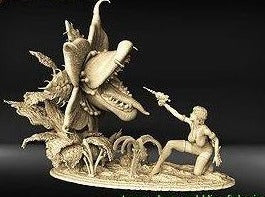 Angry plant vs Miss galactica 3d print stl files