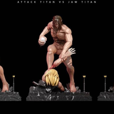 Attack Titan vs Jaw Titan stl files for 3d printing models