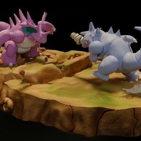 Nidoking vs Rhidon pokemon stl files for 3d printing
