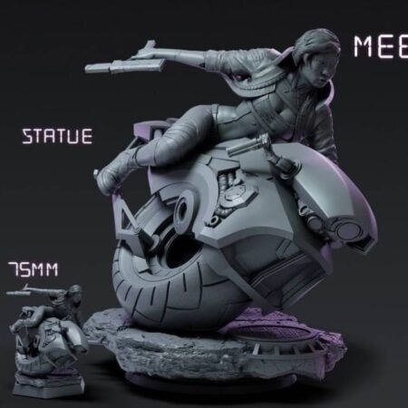 Meest biker Girl 3d printing stl files