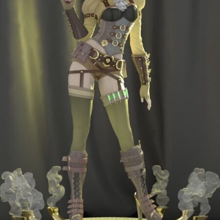 Steam gate Pin-up Steampunk 3d printing stl files