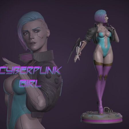 Cyberpunk girl stl files for 3d printing