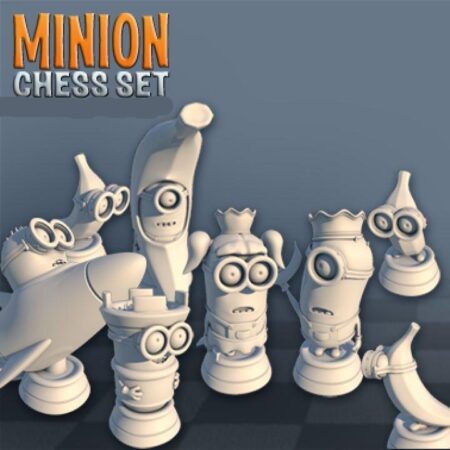 Minion chess set 3d print stl files