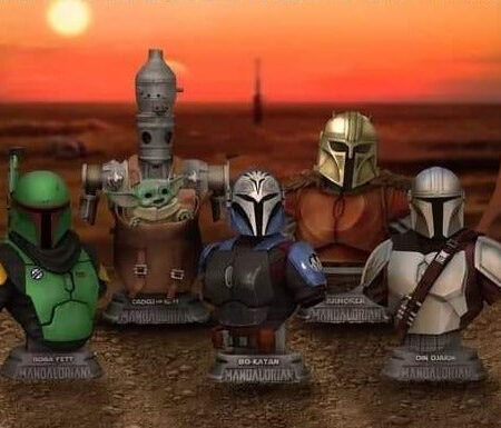 Mandalorian busts pack stl files for 3d printing