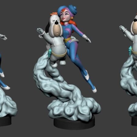 Droopy & Miss Vavoom stl files for 3d printing